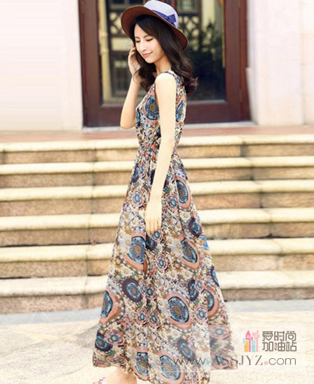 西子美丽心情裹胸连衣裙