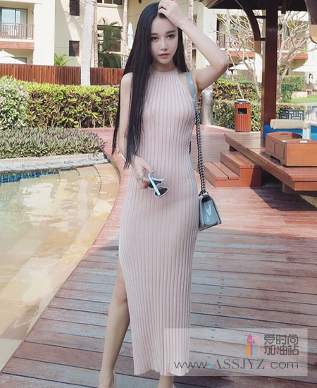 淑女歌无袖连衣裙