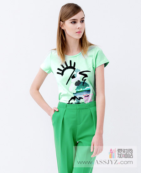 Lily/丽丽修身常规款T恤