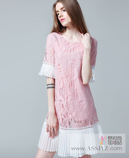 Benquo/班阔短袖短裙连衣裙