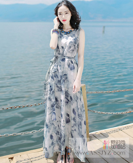 西子美丽心情连衣裙